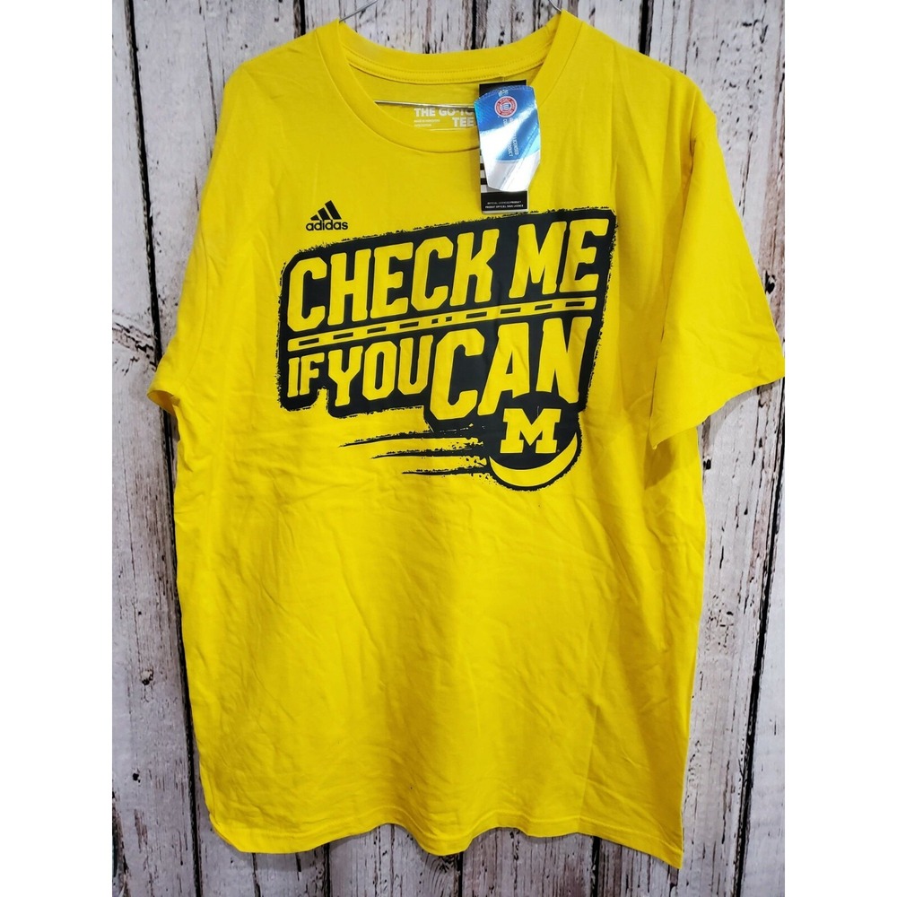 Adidas Men's Large Michigan Wolverines Go‑To Graphic T‑Shirt Tee Shirt NEW NWT